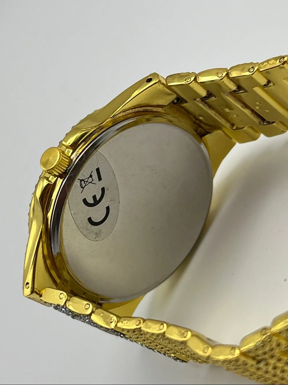 Gold-Tone Crystal Pavé Bracelet Watch